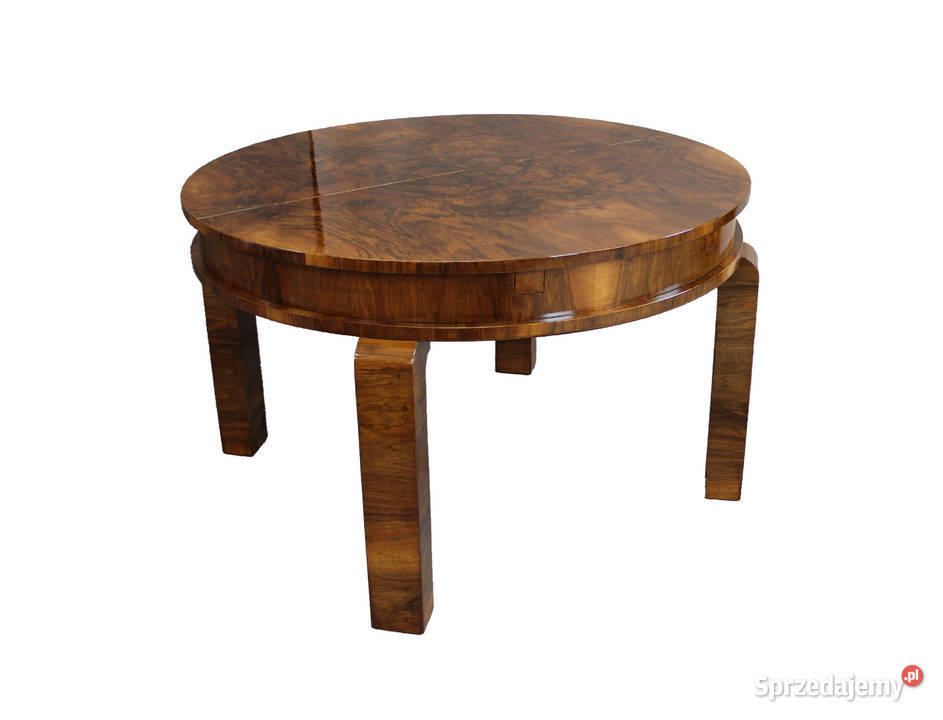 Duży rozkładany stół Art Deco w orzechu Bydgoszcz