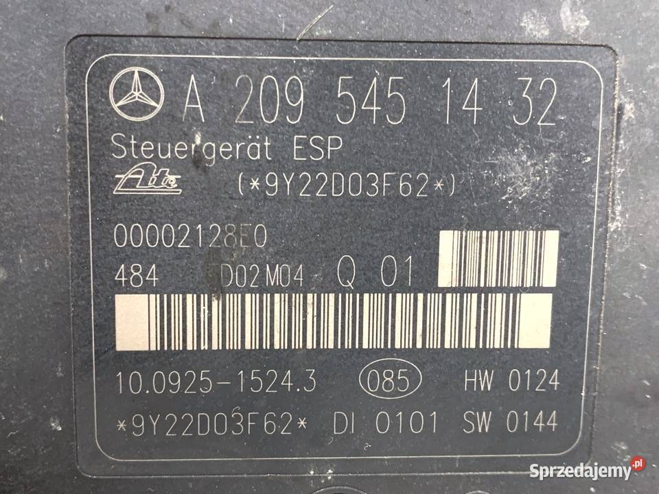 POMPA ABS MERCEDES CL203 A0044315412 18 163 0111 Układ ABS i ESP