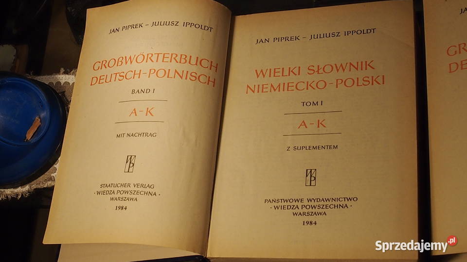Wielki słownik niemiecko polski J Piprek J śląskie Tychy