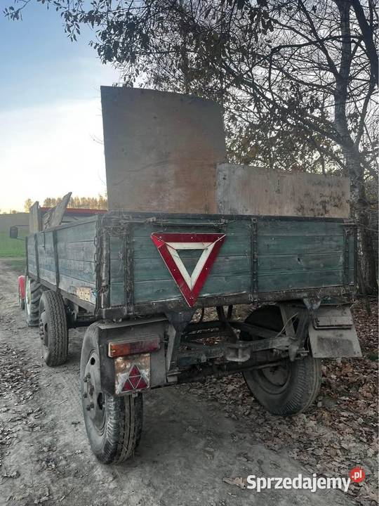 Przyczepa sztywna 2 osiowa d44 uszkodzony Biecz