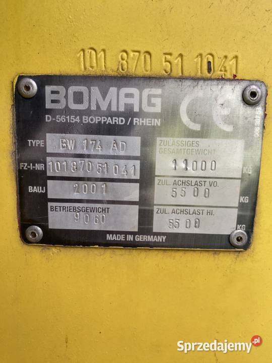 Bomag BW 164 AD BW 174 AD Bomag BW 184 AD lubelskie Kraśnik