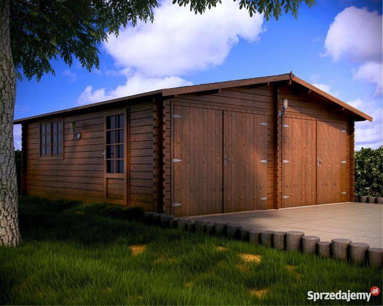 Drewniany garaż dwustanowiskowy warmińsko-mazurskie Mrągowo sprzedam