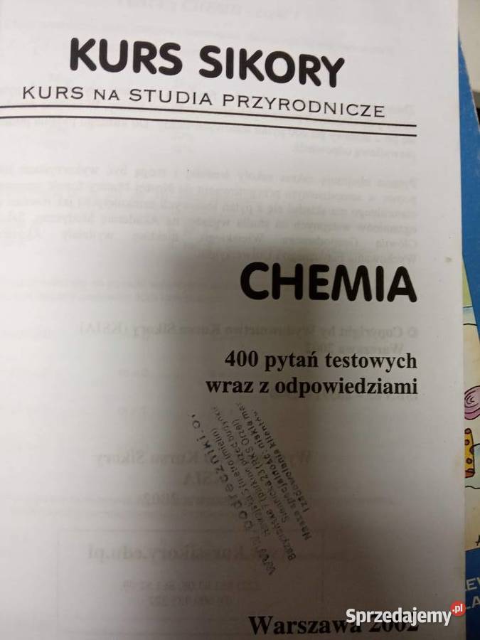 Chemia książki unikatoweantykwariat księgarnia Antykwariat