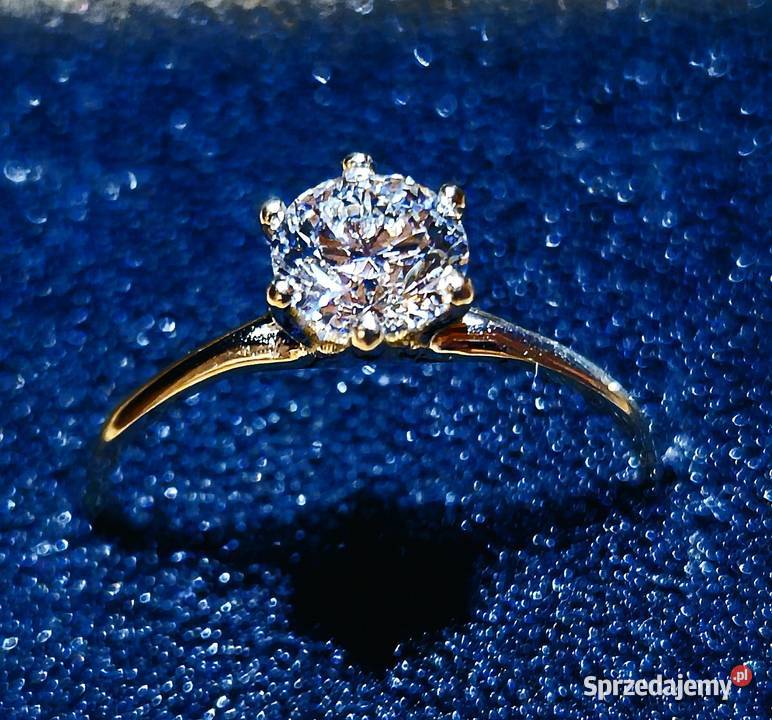 Nowy Pierścionek Złoty z Diamentem 14k 585 z Kraków