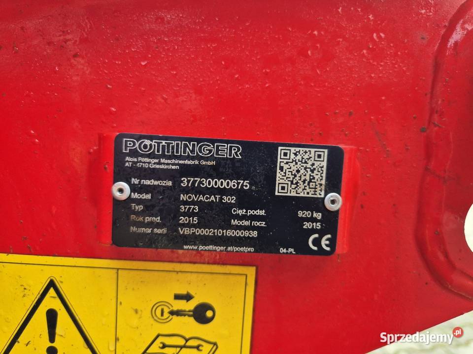 Kosiarka dyskowa Pottinger Novacat 302 nieuszkodzony Kowale