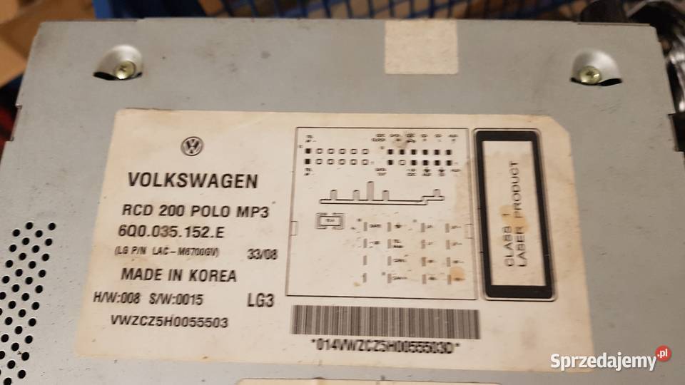 radio vw audi skoda rcd200 mp3 Wyposażenie wnętrza Rzeszów