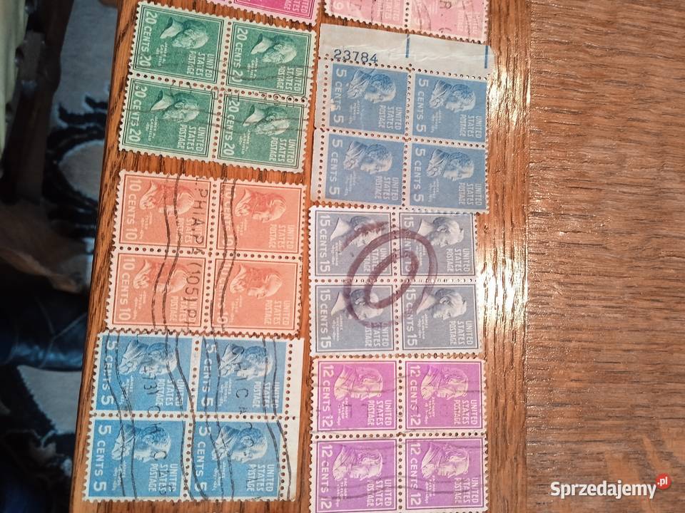 Znaczki USA prezydenci Filatelistyka Żabno