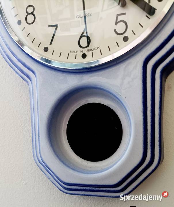 Zegar ceramiczny ścienny z lat 80 Dzierżoniów