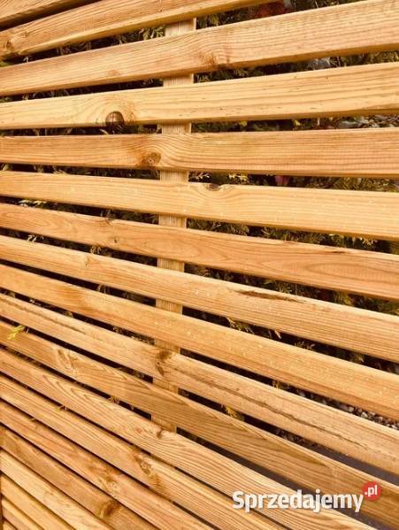 Płot Żaluzjowy Drewniany Listwowy Premium pomorskie Chojnice