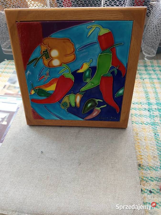 Ceramiczna polichromowana płytka artystyczna mazowieckie sprzedam