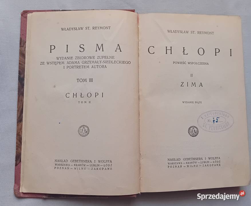 Władysław St Reymont Chłopi Tom 2 Zima Koźminek