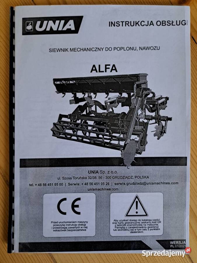 Siewnik poplonów Unia Alfa 26 nieuszkodzony