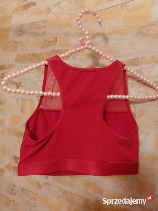 38M Tommy Hilfiger Czerwony top fitness bokserka czerwony Topy i koszulki Kraków