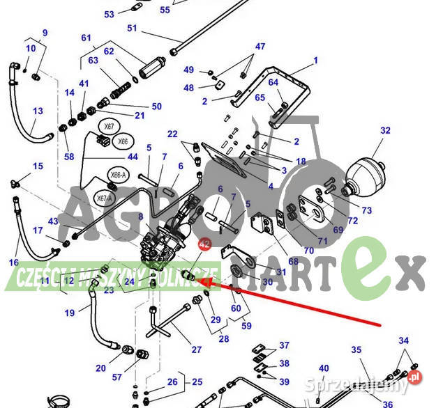 4289997M1 CZUJNIK HAMULCA RĘCZNEGO AGCO dolnośląskie Wichrów sprzedam