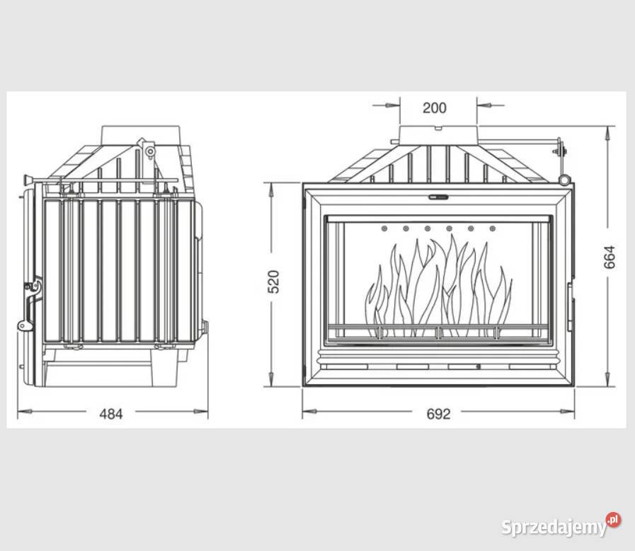 Wkład Kominkowy UNIFLAM 700 OPTION ECO z Szybrem sprzedam