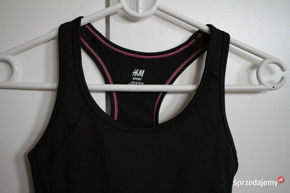 Czarny top sportowy HM xs 34 sport fitness Odzież sportowa Inowrocław