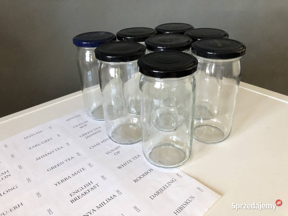 8 słoików na herbaty liściaste Pułtusk