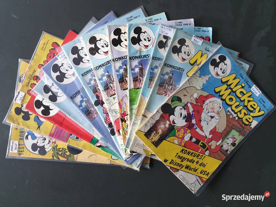 Mickey Mouse zestaw 12 komiksów lata 90te Komiksy Gdynia