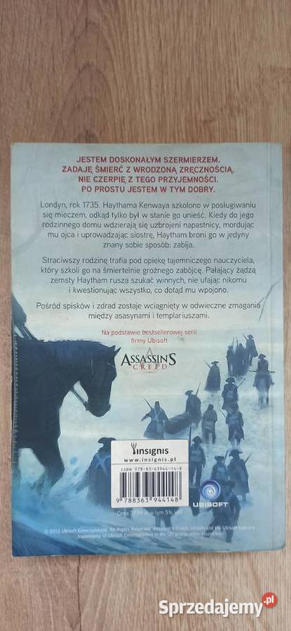 Assassins Creed Oliver Bowden 3 książki miękka małopolskie Kraków