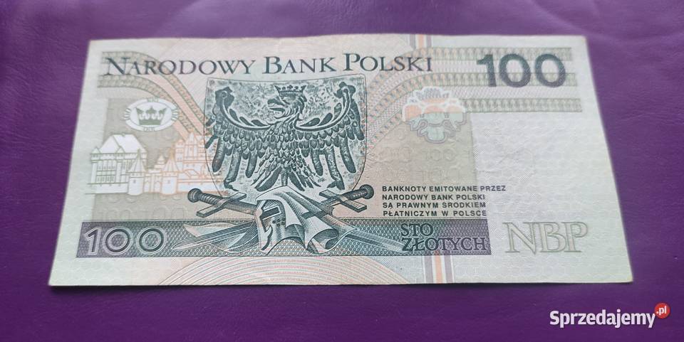 Banknot 100 1994 seria YM Zastępcza seria 13 Pruszków