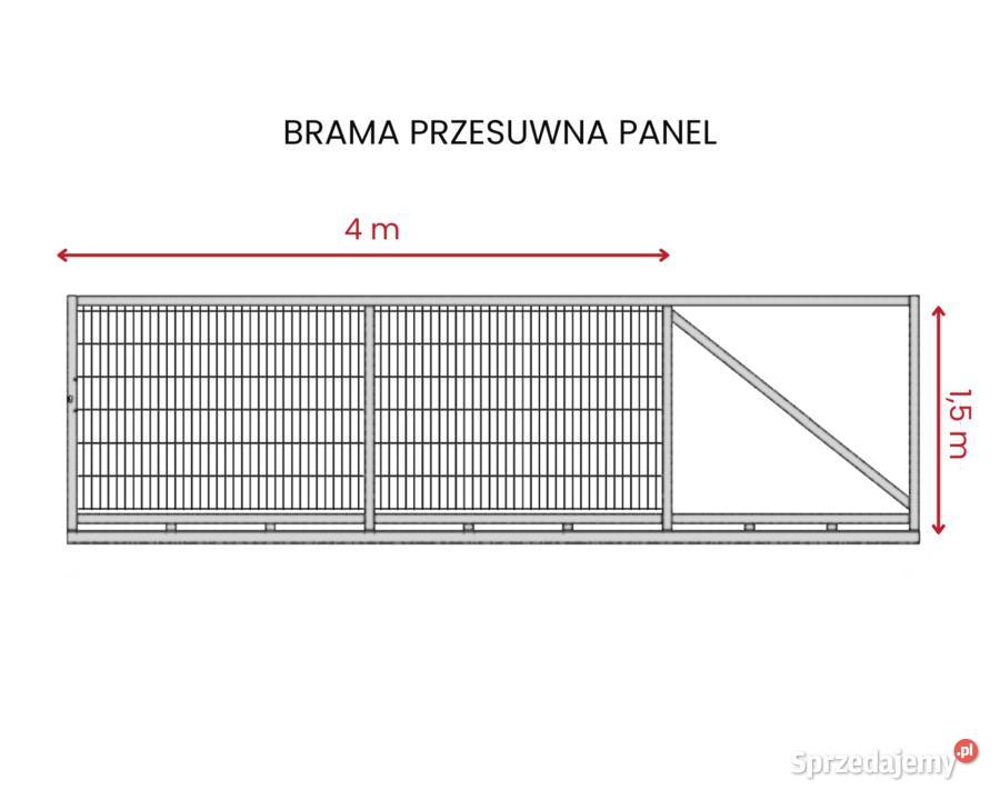 Brama Przesuwna Panel 2D 40m15m Ocynkowana Zamość