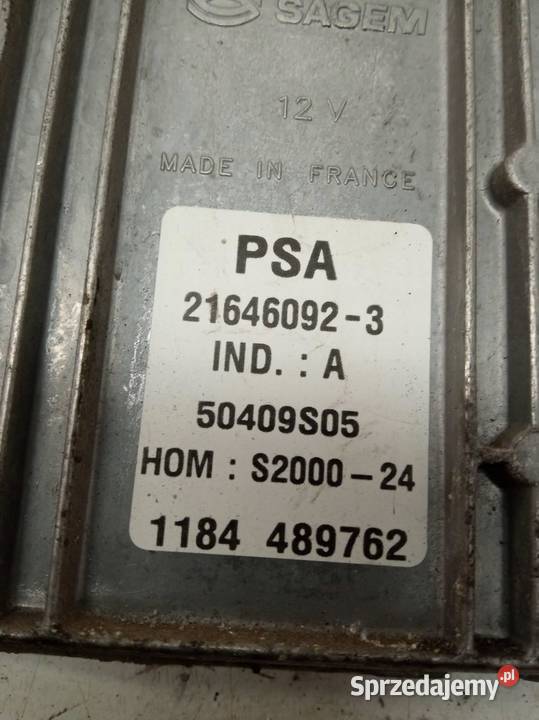 STEROWNIK SILNIKA 9637706280 Citroen Berlingo I