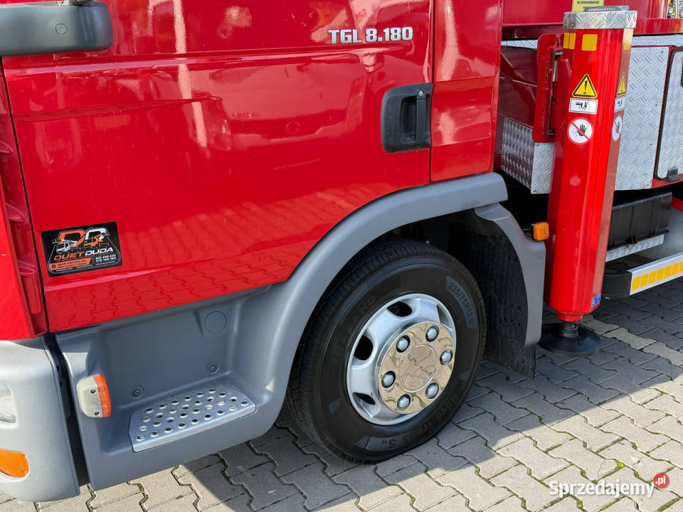 MAN TGL 8180 Zwyżka Palfinger TKA 28 m w bok 20m Widełki
