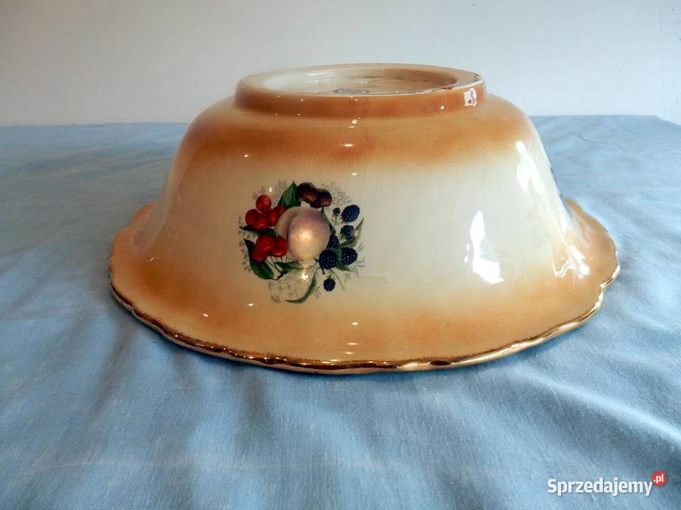 Vintage duża misa Staffordshire Ironstone Porcelana i szkło Piła