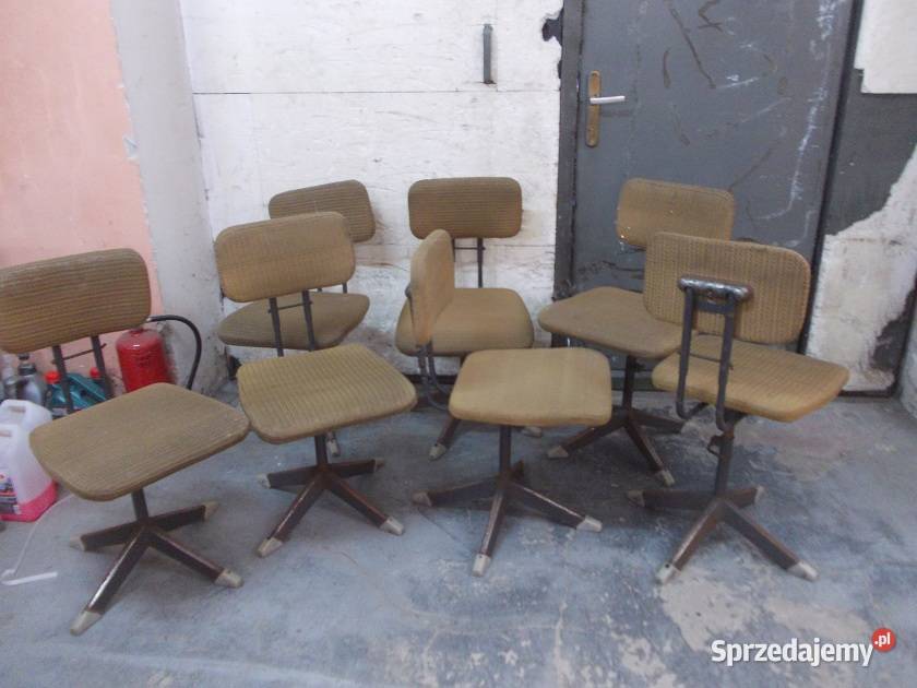 Stare industrialne krzesła warsztatowe Bielsko-Biała