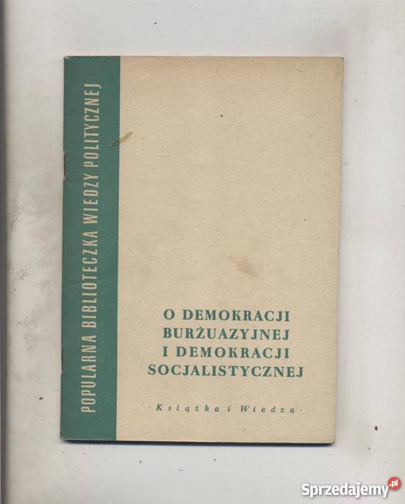 O demokracji burżuazyjnej i demokracji zachodniopomorskie Szczecin sprzedam