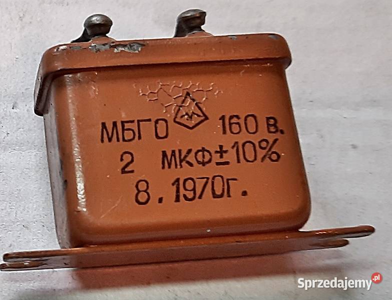 Kondensator 2 uF 10 160 V MBGO radziecki Ostrów Wielkopolski
