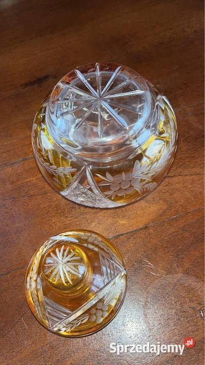 Puzderko kryształ Przezroczysty z miodowymi