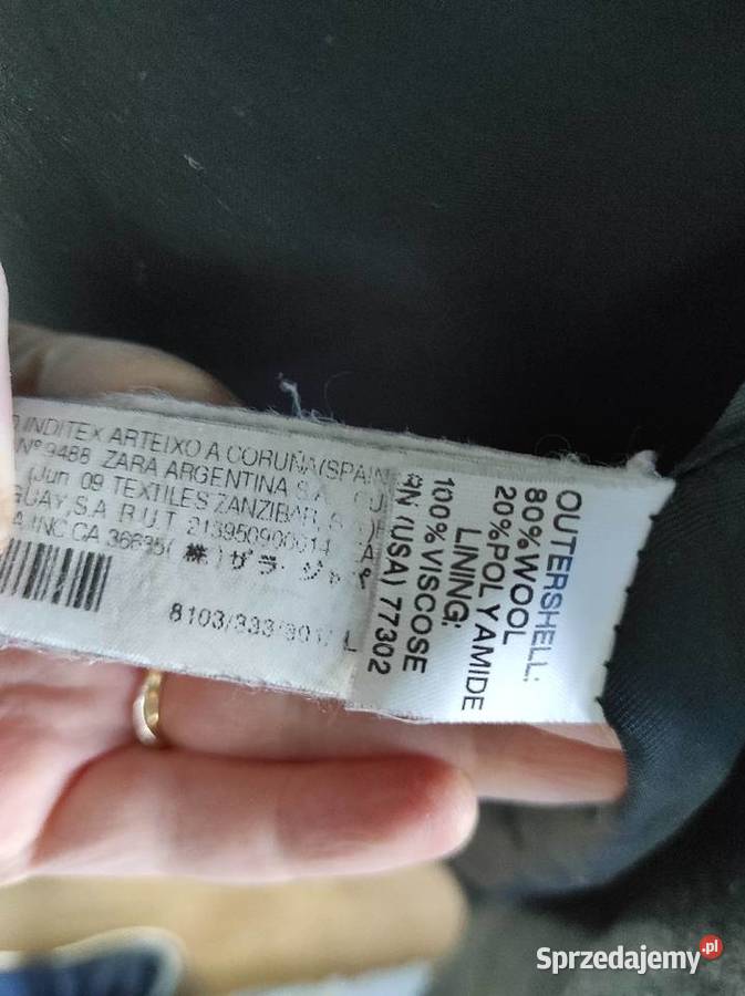 Płaszcz damski wełniany ZARA rozmiar 40 L Płock