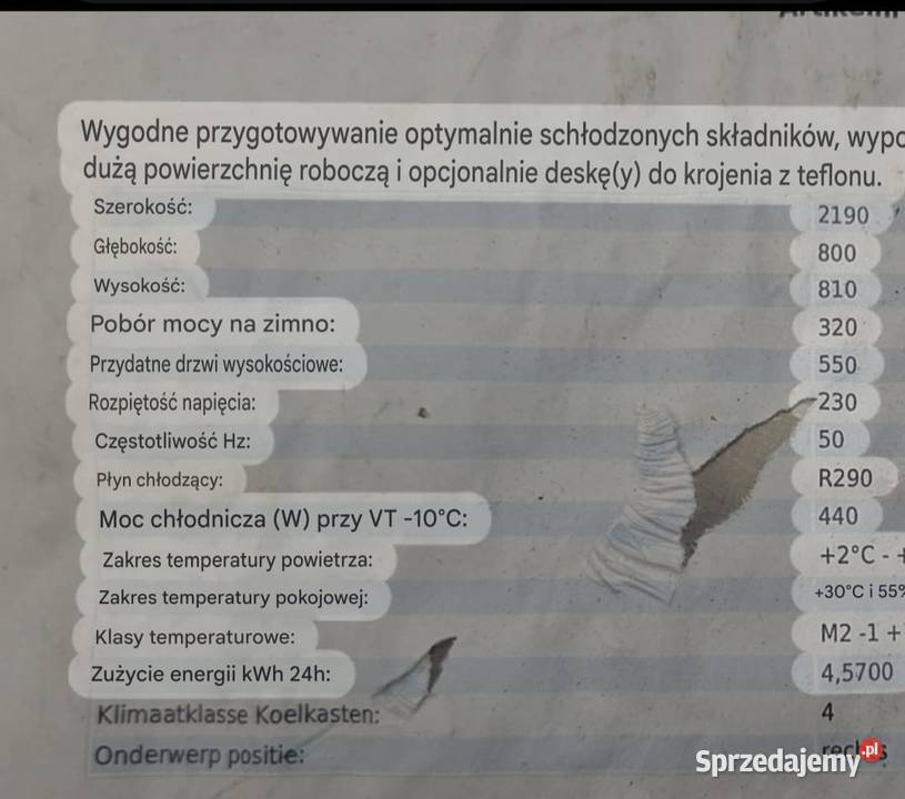 IDEAL BLGE 47694T Stół chłodniczy gastronomiczny wielkopolskie