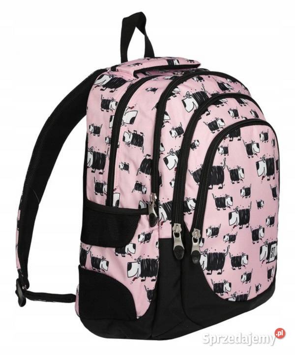 STRIGHT NOWY różowy plecak szkolny PIESKI Kielce