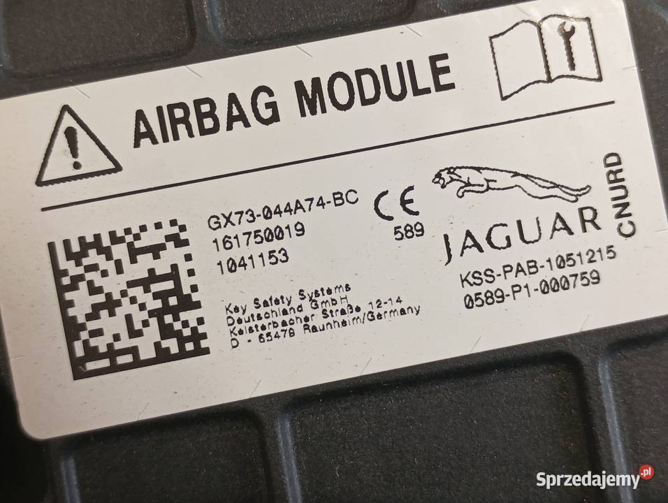 JAGUAR XE 16r AIRBAG poduszka pasażera świętokrzyskie Kielce