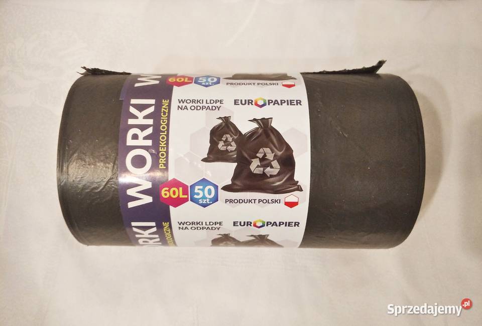 Worki na śmieci Europapier 60 litrów czarne 50 Warszawa