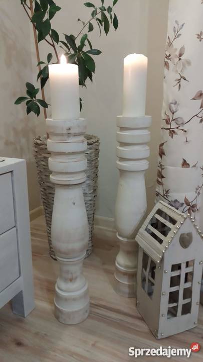 Świecznik drewniany ręcznie toczony Toruń