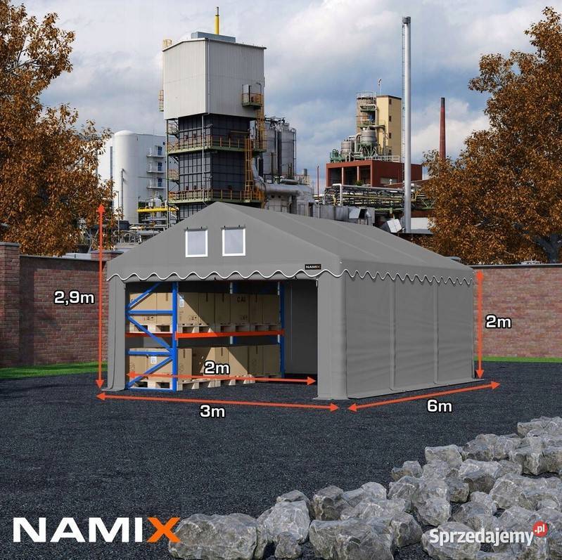 Namiot COMFORT 3x6 magazynowy handlowy garaż PVC mazowieckie Jabłonna