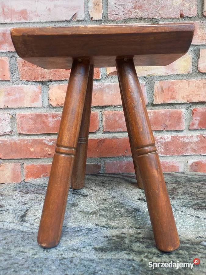 Kwietnik dębowy drewniany Stojak na kwiatek Gawroniec