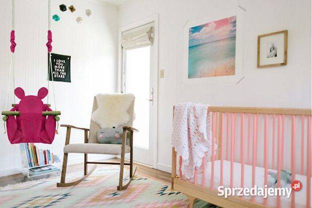 Huśtawka fotelik dzieci miękka poduszka różowa Bielsk Podlaski