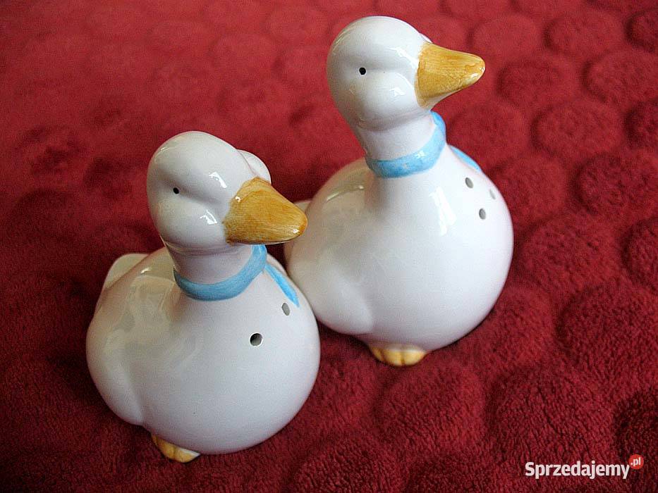 Gęsi Porcelana solniczka i pieprzniczka 10 x 9 x Siedlce