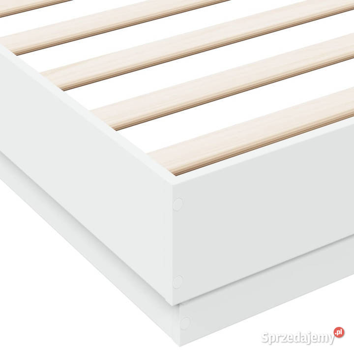 Rama łóżka biała materiał drewnopochodny 200x200 mazowieckie Warszawa
