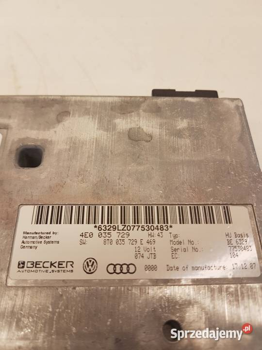 STEROWNIK MODUŁ MMI AUDI A6C6 4E0035729 osobowe Przystajń