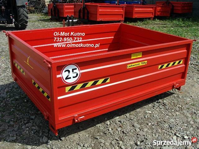 Skrzynia transportowa przyczepka podwieszana Rok produkcji 2015 Maszyny budowlane i rolnicze łódzkie Kutno