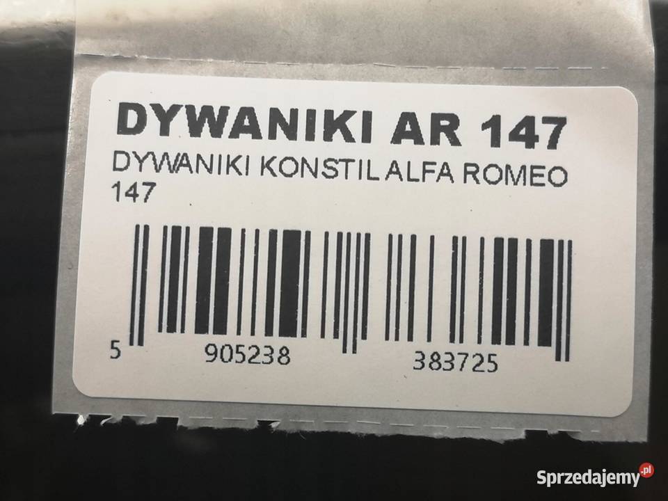 DYWANIKI WELUROWE ALFA ROMEO 147 20002010 NOWE sprzedam