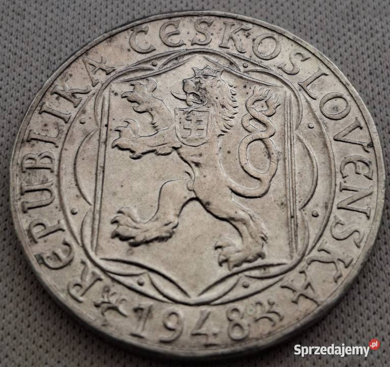CZECHOSLOWACJA100 KORON1948 rSREBRO600LECIE Legionowo