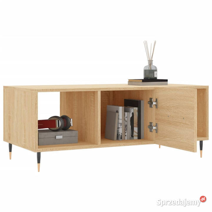 Stolik kawowy dąb sonoma 102x50x40 materiał Warszawa