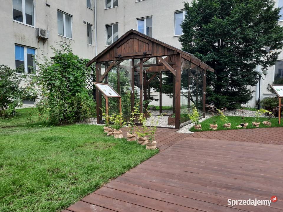 Szklarnia ekologiczna drewniana szkło hartowane Ligota