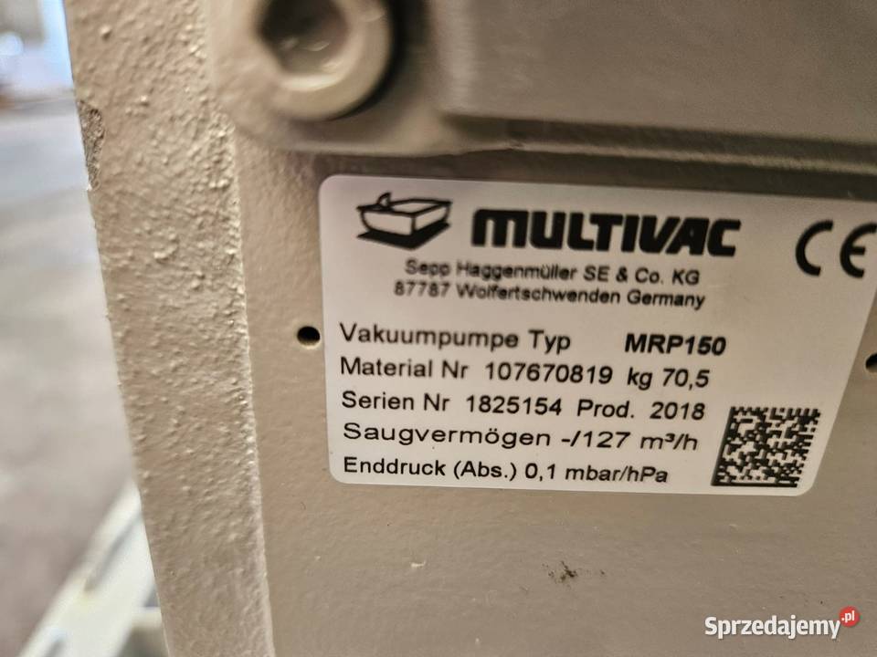 Pompa próżniowa Mutivac MRP 150 22 Krotoszyn